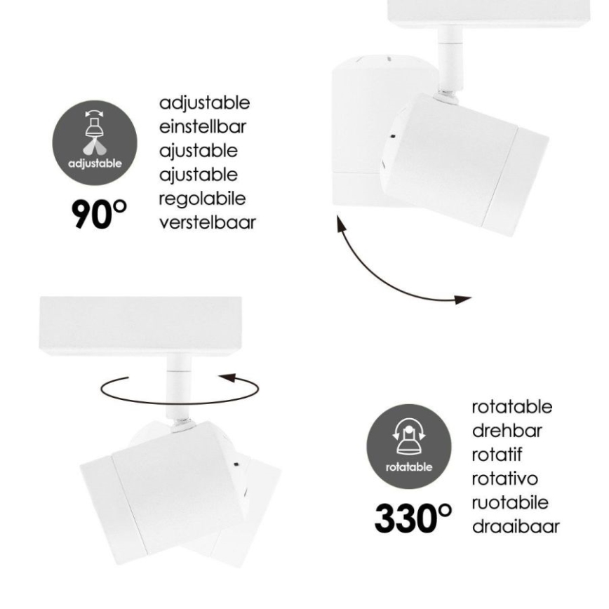 Foco LED regulable MANU 1xGU10/5,8W/230V blanco