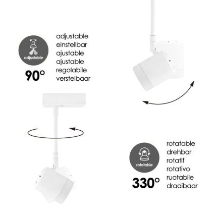 Foco LED regulable MANU 1xGU10/5,8W/230V blanco