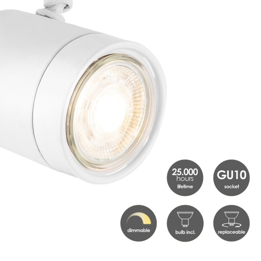 Foco LED regulable MANU 1xGU10/5,8W/230V blanco