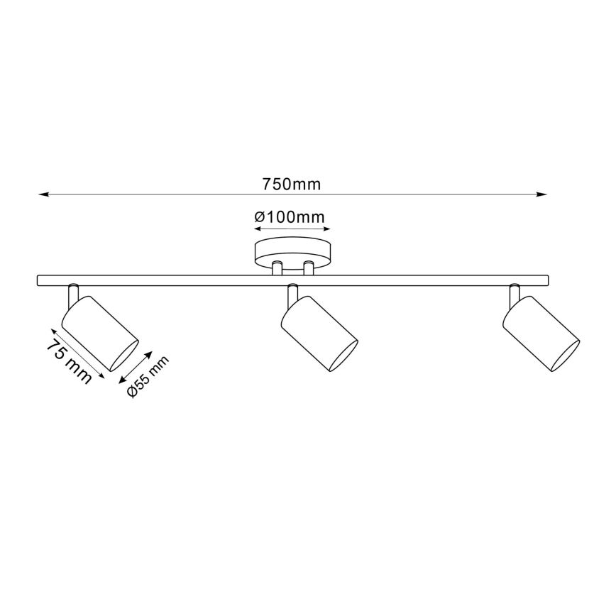 Foco empotrable LED RGBW regulable GOLDI 3xGU10/6,5W/230V 2700-6500K Wi-Fi dorado