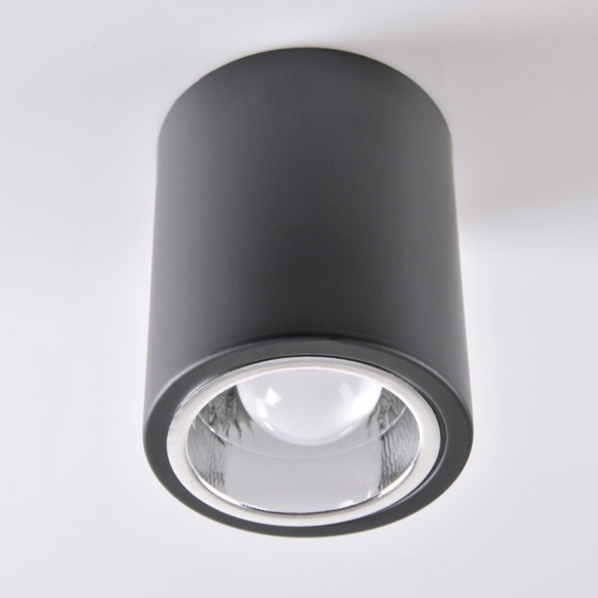 Foco LED RGBW regulable JUPITER 1xE27/6,5W/230V 2700-6500K Wi-Fi diámetro 9,8 cm negro