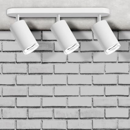 Foco empotrable para baño LED RGBW regulable TURYN 3xGU10/6W/230V 3000K Wi-Fi IP44 blanco