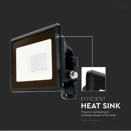 Foco LED con conexión directa CHIP SAMSUNG LED/10W/230V IP65 6500K negro