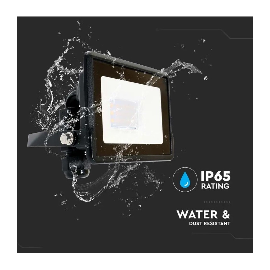 Foco LED con conexión directa CHIP SAMSUNG LED/10W/230V IP65 6500K negro