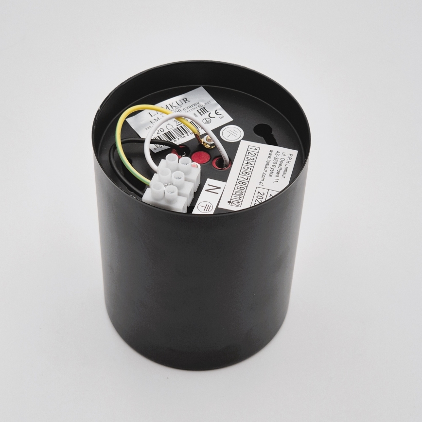 Lámpara empotrable LED TACO 1xE27/15W/230V negra