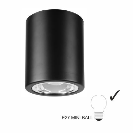 Lámpara empotrable LED TACO 1xE27/15W/230V negra