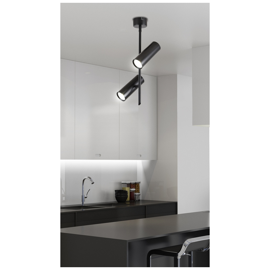 Foco LED TUBA 2xLED/10W/230V negro
