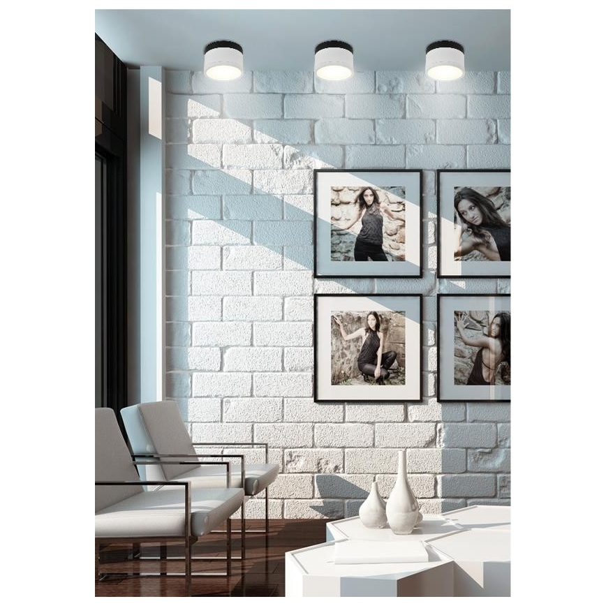 Foco LED TUBA LED/9W/230V blanco/negro