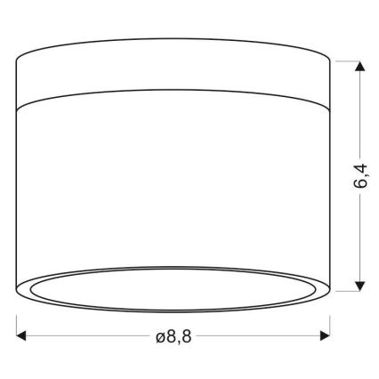 Foco LED TUBA LED/9W/230V blanco/negro