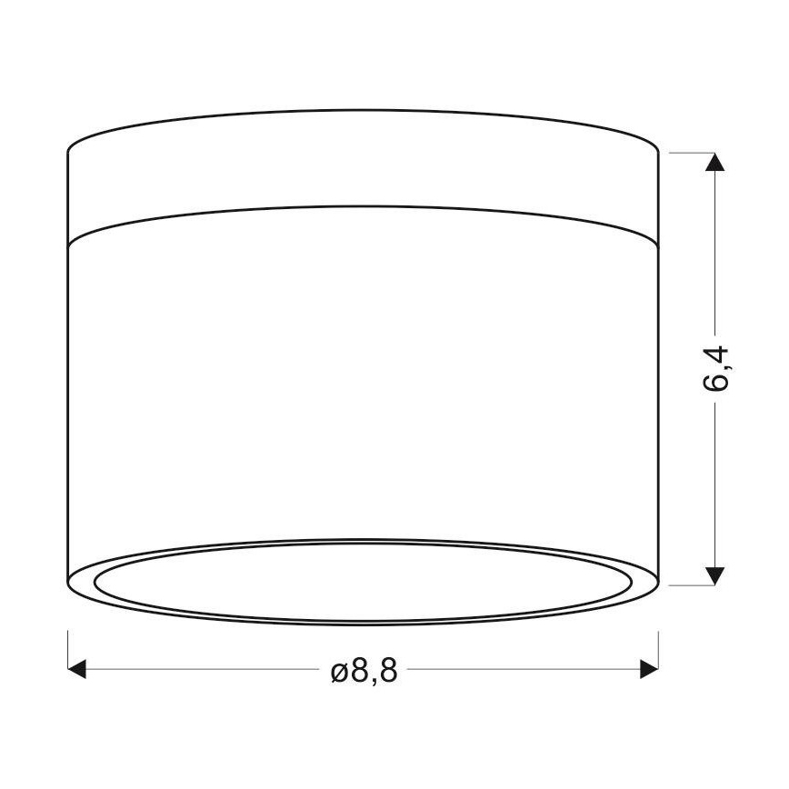 Foco LED TUBA LED/9W/230V blanco/negro