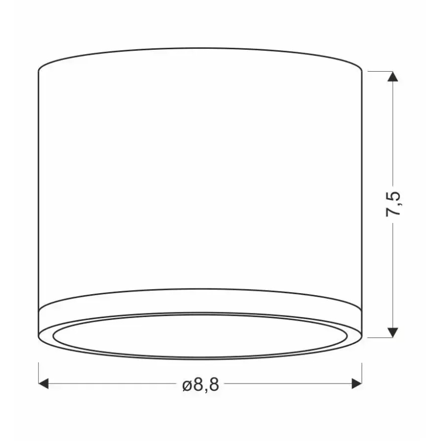 Foco LED TUBA LED/9W/230V negro/dorado