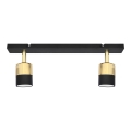 Foco LED TUBSSON 2xGU10/4,8W/230V negro/dorado
