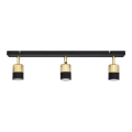Foco LED TUBSSON 3xGU10/4,8W/230V negro/dorado