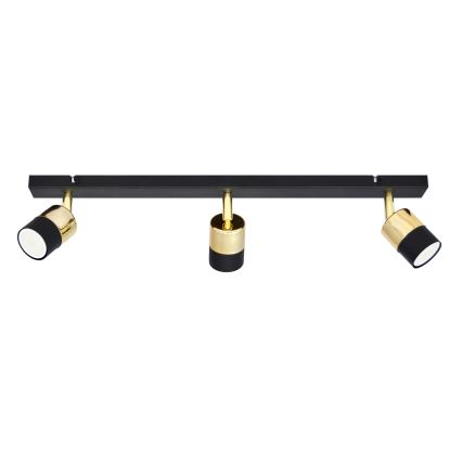 Foco LED TUBSSON 3xGU10/4,8W/230V negro/dorado