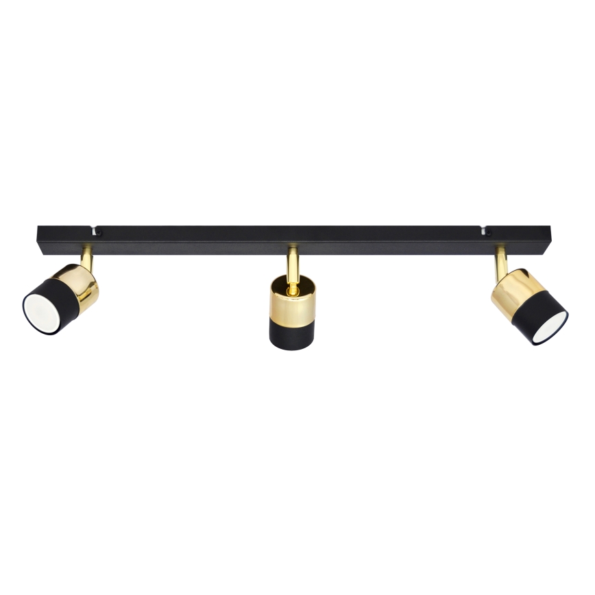 Foco LED TUBSSON 3xGU10/4,8W/230V negro/dorado
