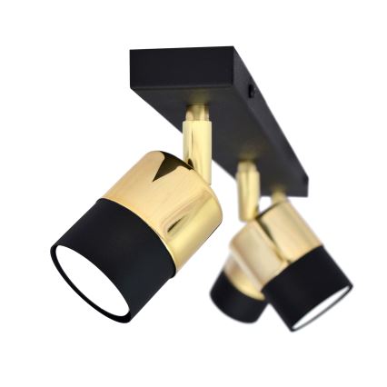 Foco LED TUBSSON 3xGU10/4,8W/230V negro/dorado