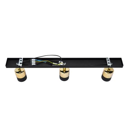 Foco LED TUBSSON 3xGU10/4,8W/230V negro/dorado