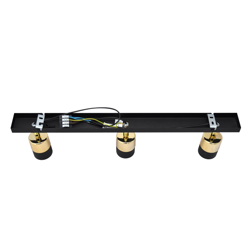 Foco LED TUBSSON 3xGU10/4,8W/230V negro/dorado