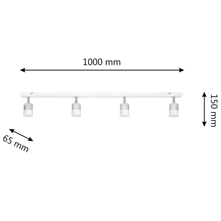 Foco LED TUBSSON 4xGU10/4,8W/230V blanco/cromo brillante