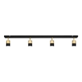 Foco LED TUBSSON 4xGU10/4,8W/230V negro/dorado