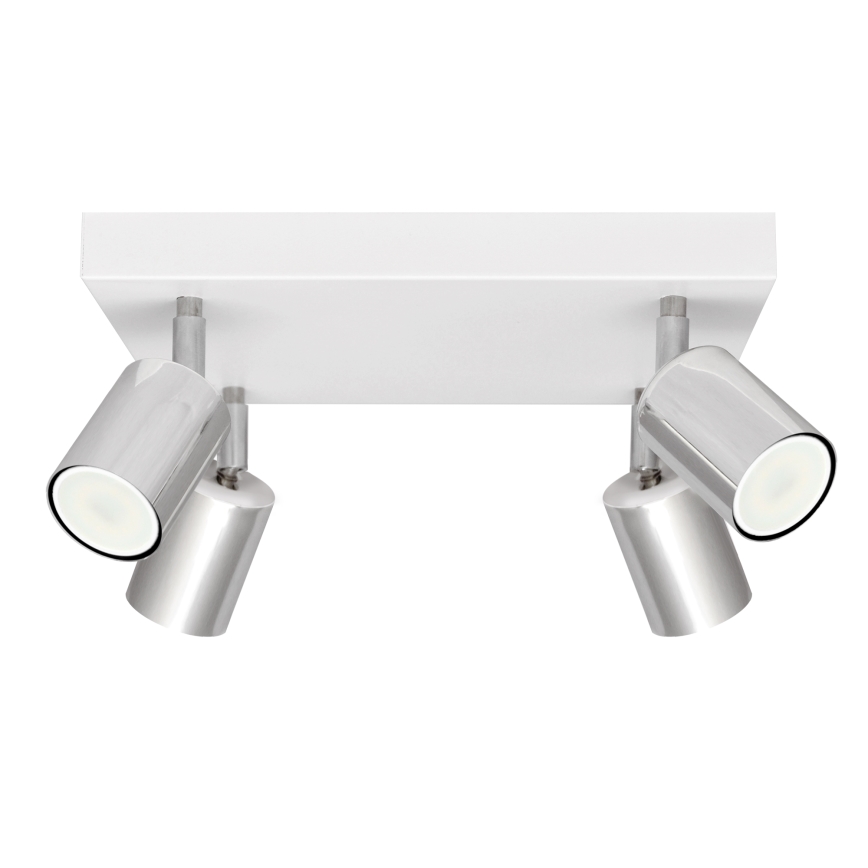 Foco LED TUNE 4xGU10/4,8W/230V cromo mate/blanco