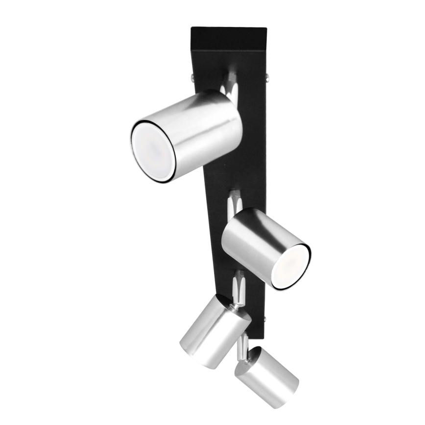 Foco LED TUNE 4xGU10/4,8W/230V cromo mate/negro