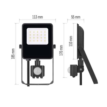 Proyector LED con sensor VISIO LED/10W/230V 4000K IP65