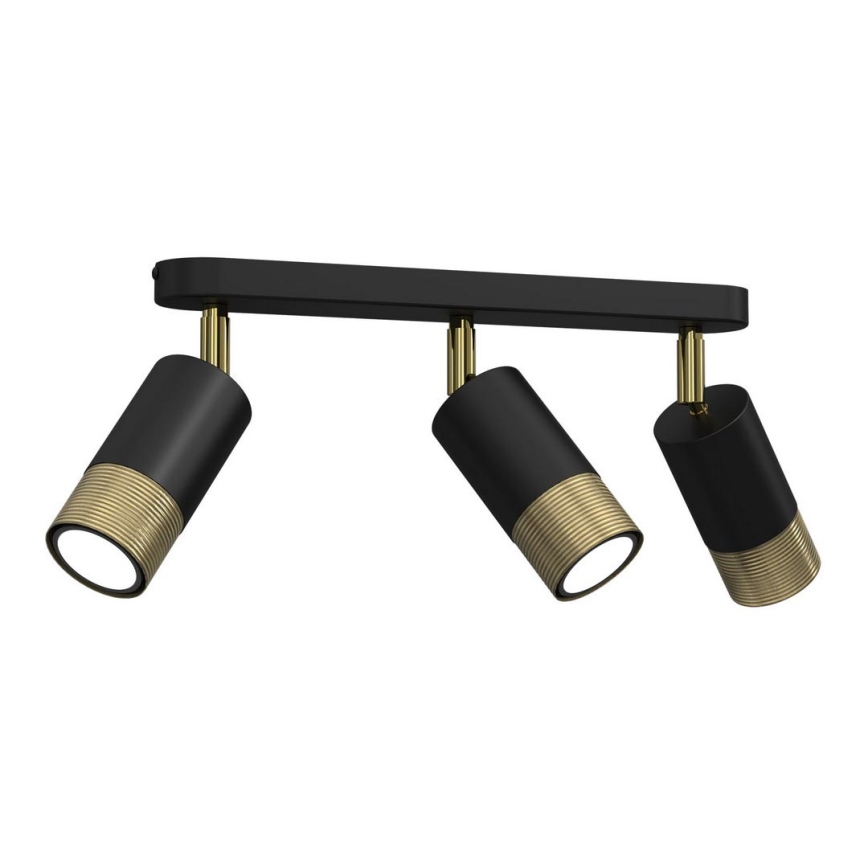 Foco LINK 3xGU10/8W/230V negro/latón