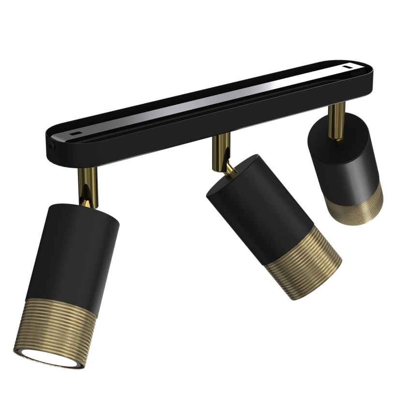 Foco LINK 3xGU10/8W/230V negro/latón