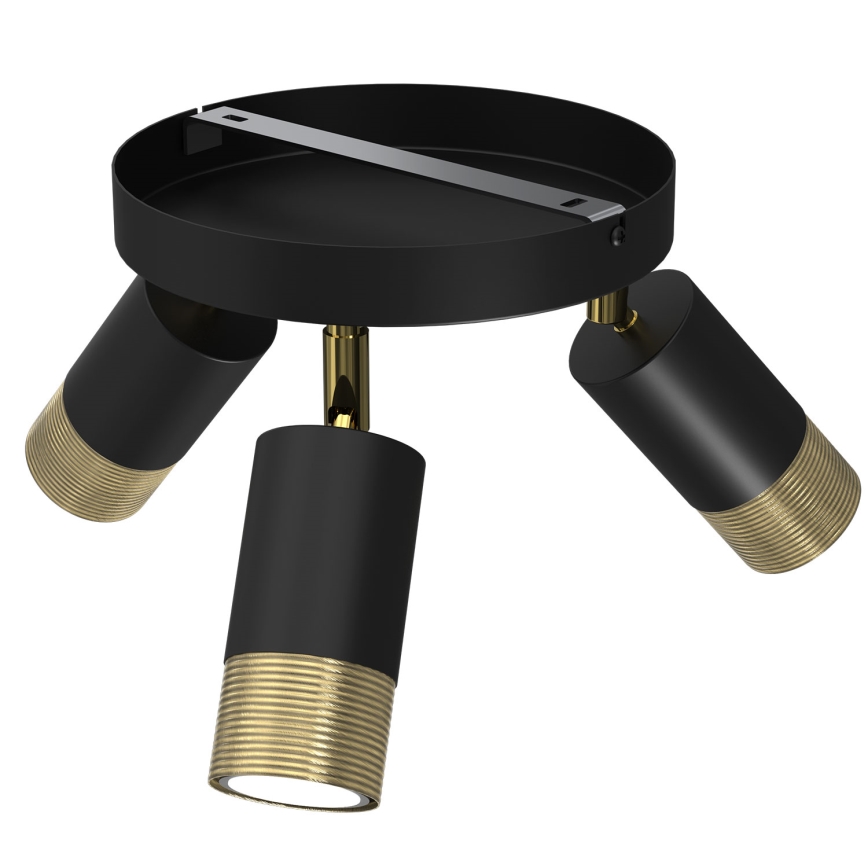Foco LINK 3xGU10/8W/230V negro/latón