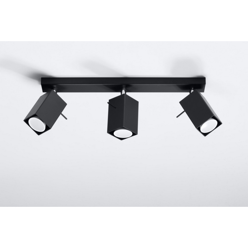 Foco MERIDA 3 3xGU10/40W/230V negro