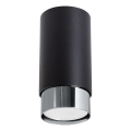 Foco NERO 1xGU10/10W/230V 12,5 cm negro/cromo brillante