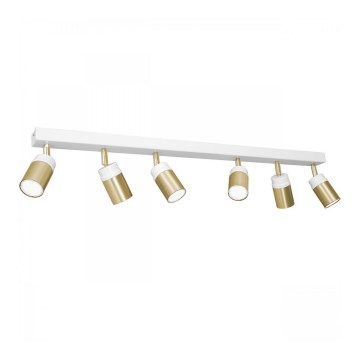 Foco NEST 6xGU10/8W/230V blanco/cobre