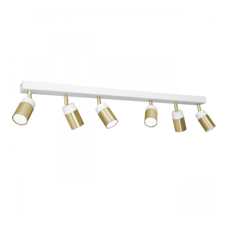 Foco NEST 6xGU10/8W/230V blanco/cobre