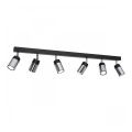 Foco NEST 6xGU10/8W/230V negro/cromo brillante