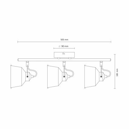 Foco NIKO 3xE14/8W/230V