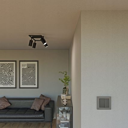 Foco orientable 4xGU10/30W/230V negro