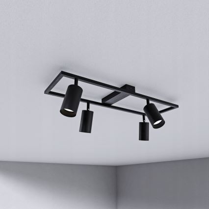 Foco orientable 4xGU10/30W/230V negro