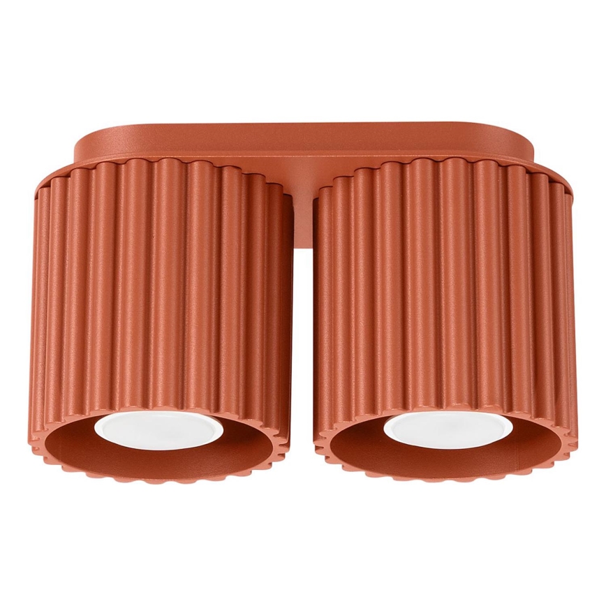 Foco orientable AURA 2xGU10/10W/230V naranja