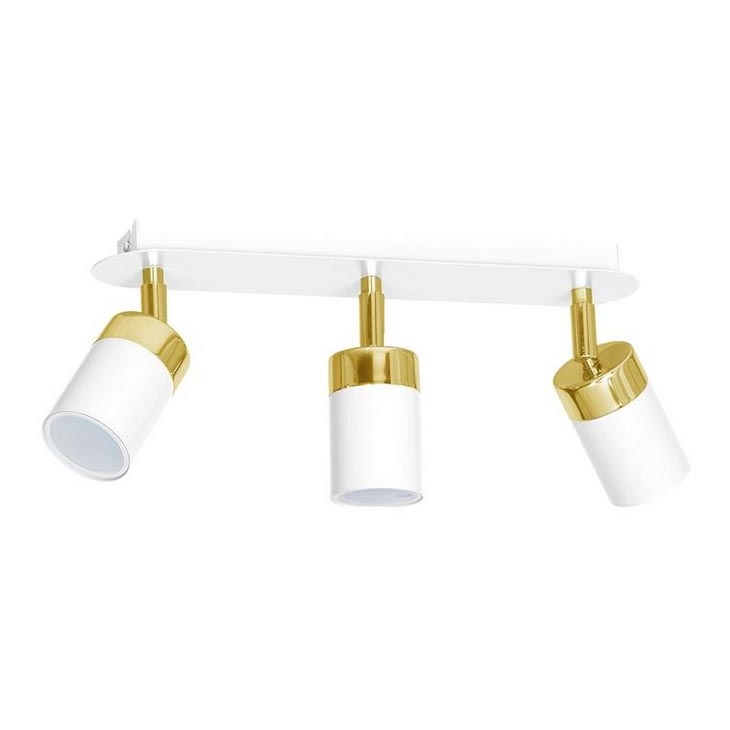 Foco orientable de techo JOKER 3xGU10/25W/230V blanco/dorado