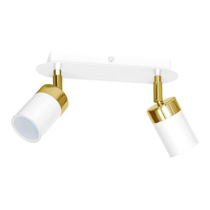 Foco orientable JOKER 2xGU10/25W/230V blanco/dorado