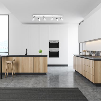 Foco orientable JOKER 6xGU10/25W/230V blanco/cromo brillante