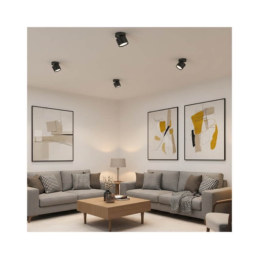 Foco orientable OH12F 1xGX53/35W/230V 8,5 cm negro