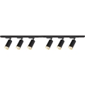 Foco orientable para riel MICA 6xGU10/10W/230V negro/dorado