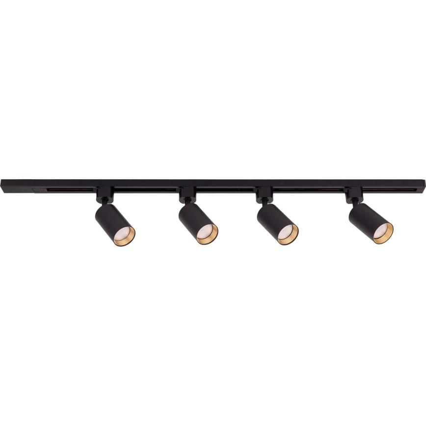 Foco orientable para sistema de riel TRACER 4xGU10/10W/230V, 1 m, negro