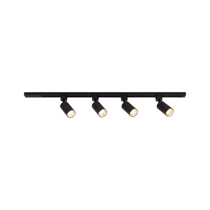 Foco orientable para sistema de riel TRACER 4xGU10/10W/230V, 1 m, negro