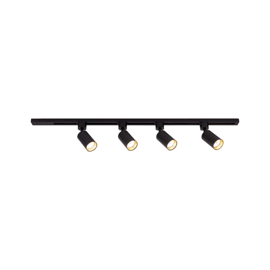 Foco orientable para sistema de riel TRACER 4xGU10/10W/230V, 1 m, negro