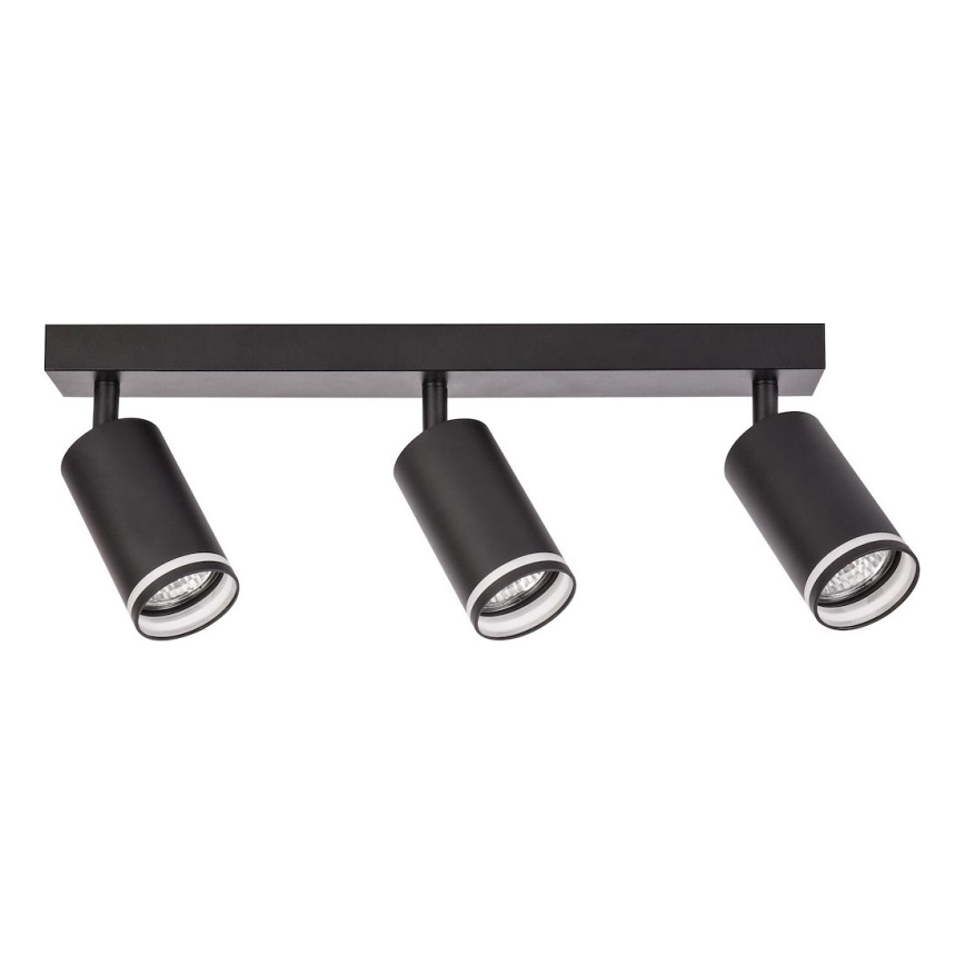 Foco orientable PIPE 3xGU10/10W/230V negro