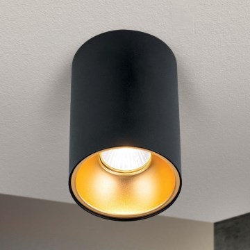 Foco orientable STARLIGHT 1xGU10/50W/230V negro/dorado