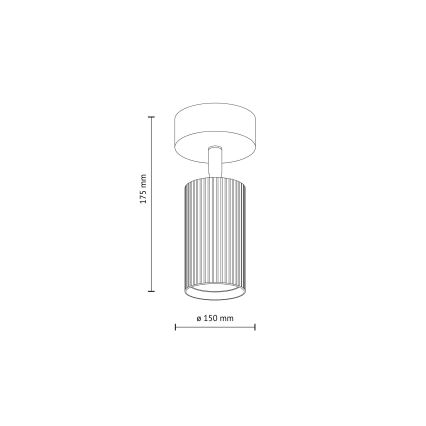 Foco orientable TUNE 1xGU10/10W/230V negro/marrón
